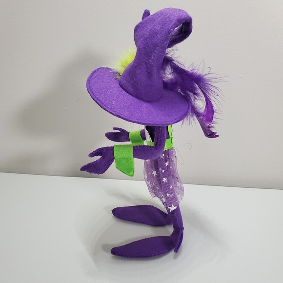 Annalee 2009 Purple Witch Elf Doll 9in Halloween Poseable Felt Decor‎ Figure - Picture 6 of 11